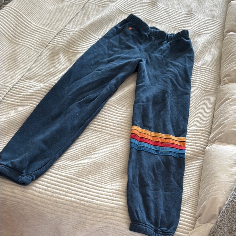 Aviator Nation Kids Sweatpants with Rainbow Stripes Kids 10